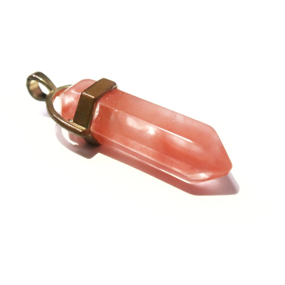 Cherry Quartz Crystal Pendant